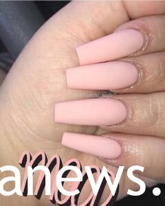Fall pink nails Matte pink with Matte top coat