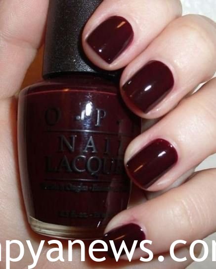 Fall nail color deep Burgundy
