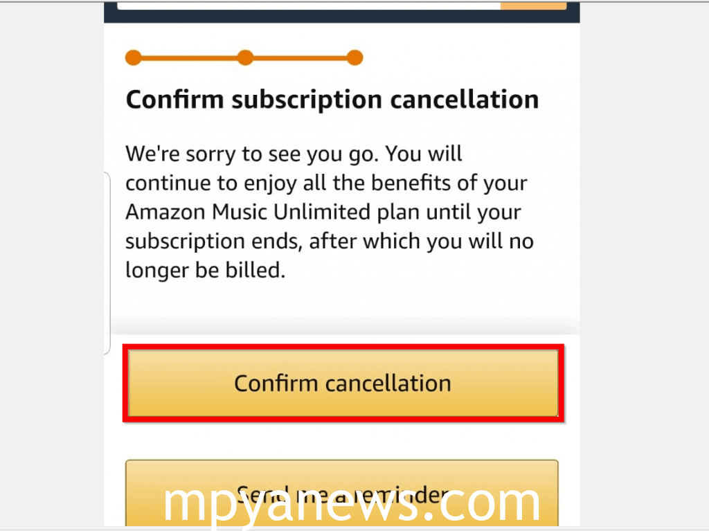 Cancel amazon music
