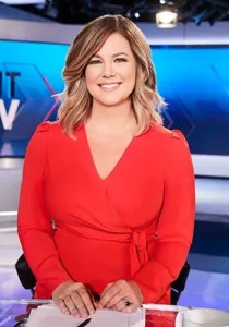 Brianna Keilar in a red dress