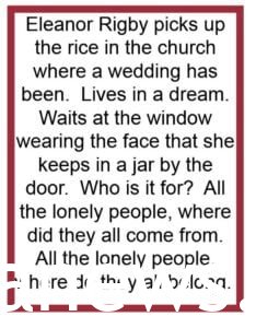 Eleanor Rigby Lyrics