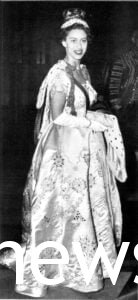 princess Margaret in the Coronation Gown
