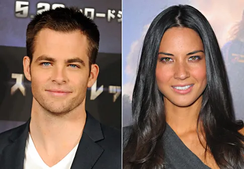 Chris Pine and Olivia Munn
