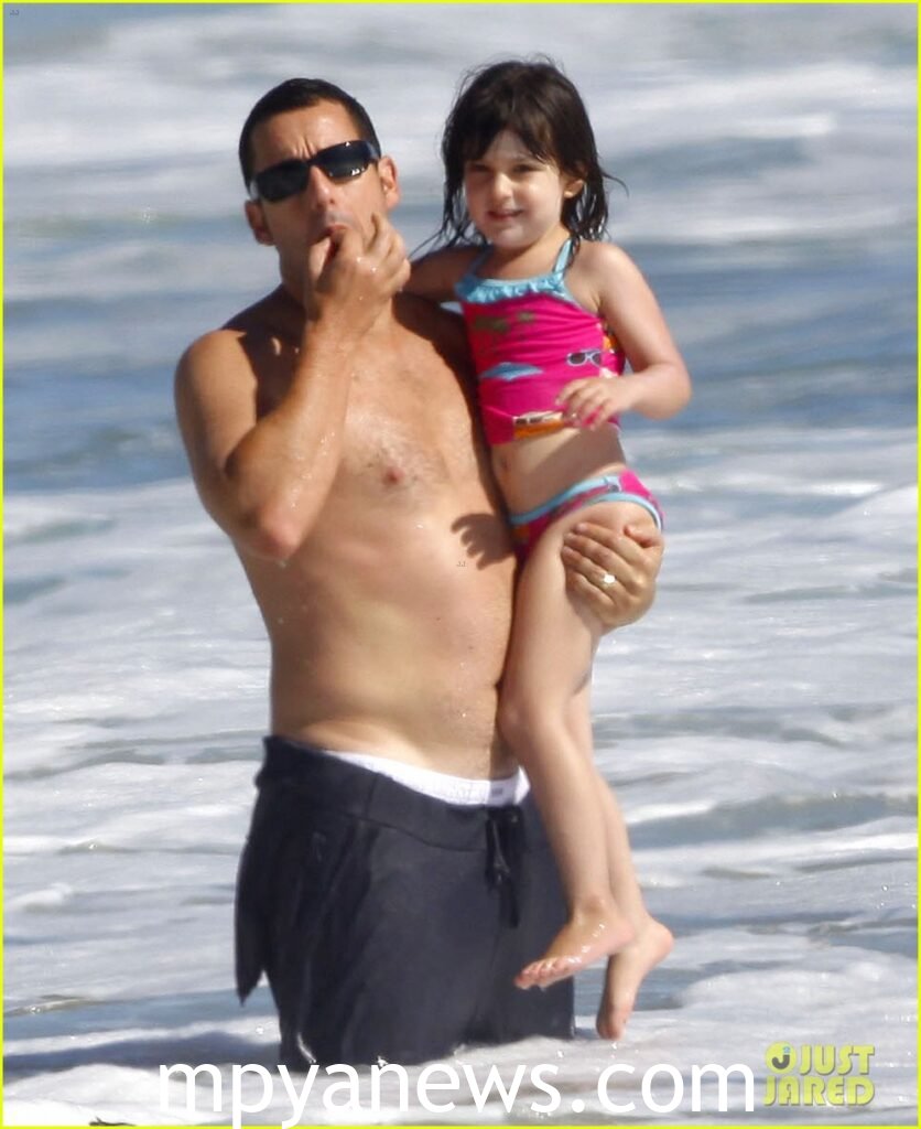 Sadie Sandle in Miami with her father