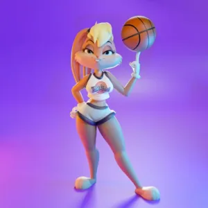 Lola Bunny with a basket ball