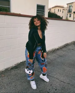Talia Jackson in casual