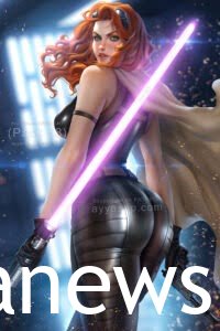 Mara Jade: with a flaming sword