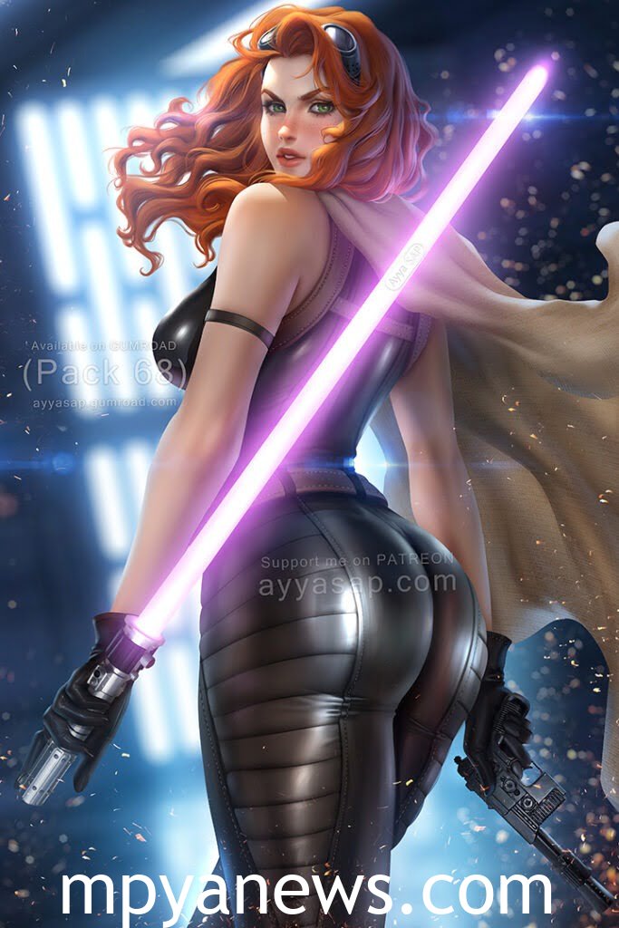 Mara Jade: with a flaming sword