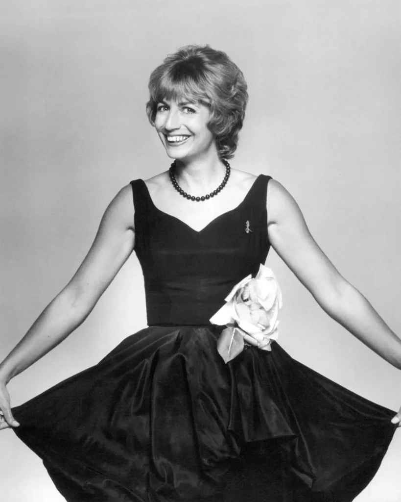 Penny Marshall in black