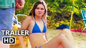 Danielle Rose Russell in a blue bikini 