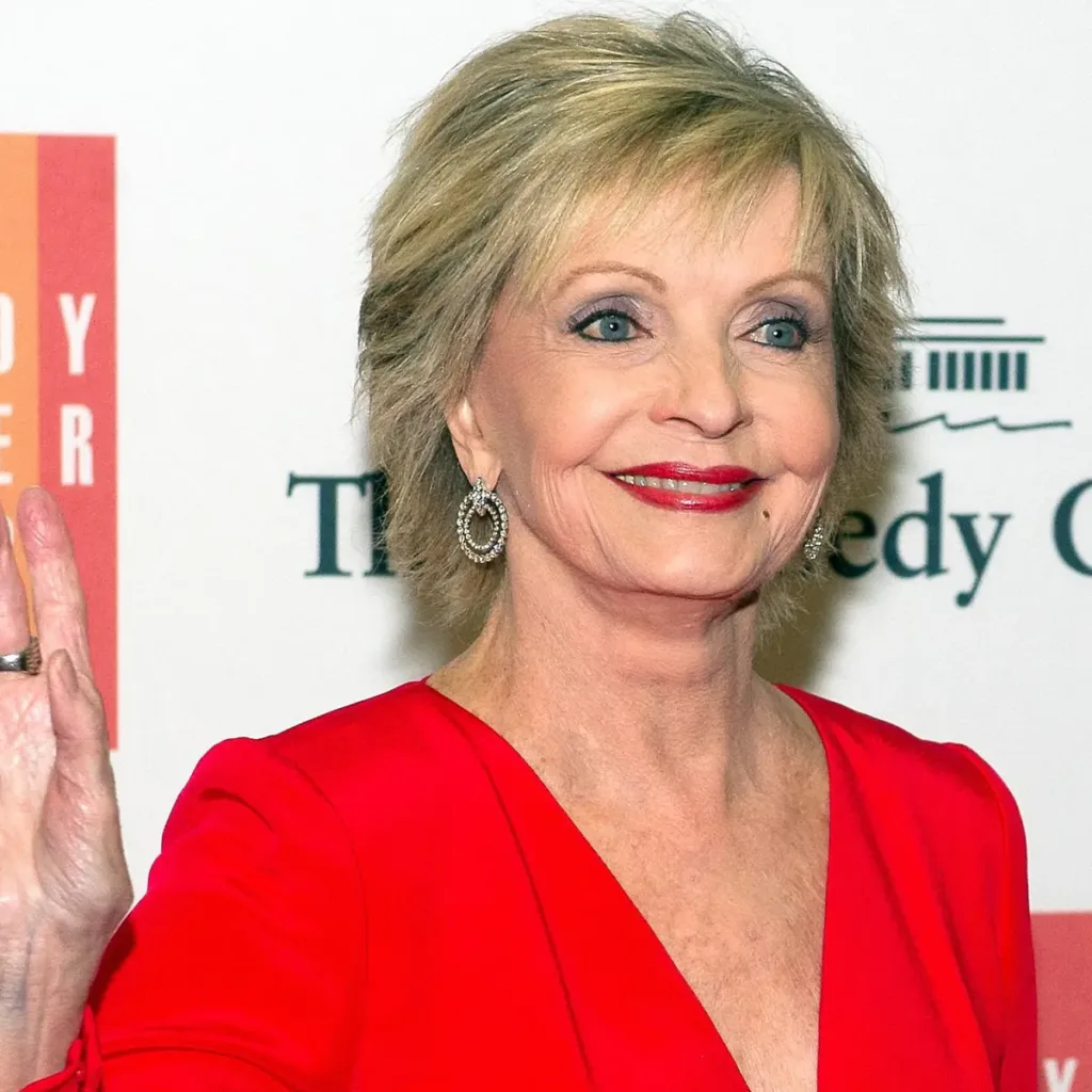 Florence Henderson in red