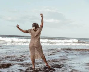 Danielle Colby at the beach