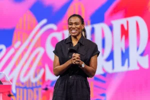 Priscilla Shirer in black