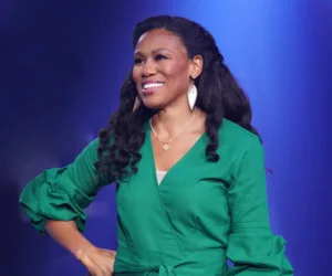 Priscilla Shirer in green