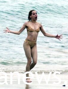 Brittany Murphy in a colored bikini