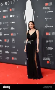 Elena Anaya in a black gown