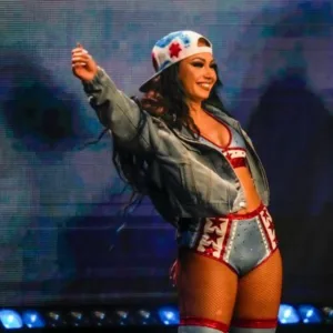 Skye Blue in a cap