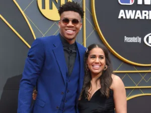 Mariah Riddlesprigger and Giannis Antetokounmpo