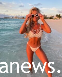 Madison Lecroy in a white bikini
