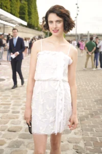 Margaret Qualley in white