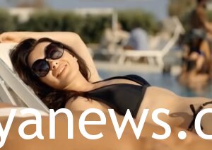 Anna Maria Sieklucka in a black bikini