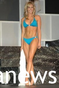 Erin Andrews in a blue bikini