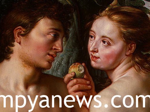 Adam and Eve eating the forbidden fruit