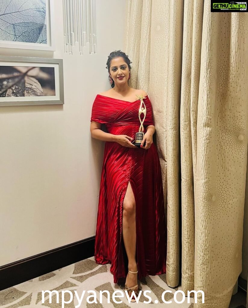 Neetha Ashok in red