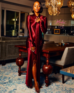 11 Glamorous High Slit Red Carpet Dresses By Aja Naomi King!