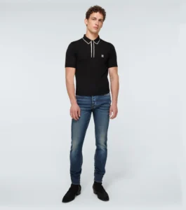 Amiri Jeans with Polo Shirt