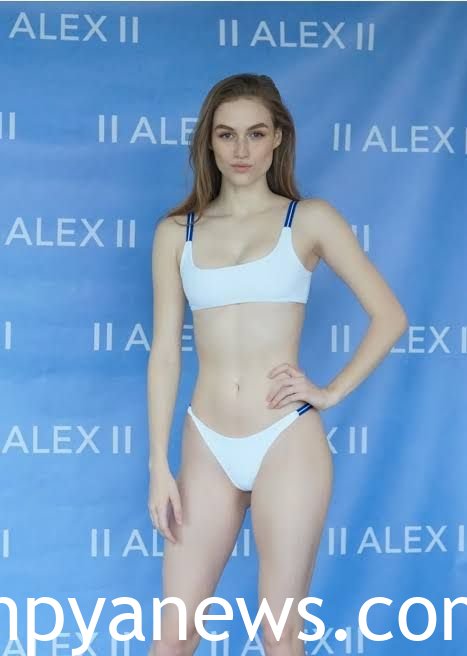 Madison Lintz in a white bikini