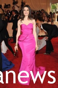Rachel Weisz in a pink dress