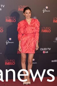 Elena Anaya in a red dress