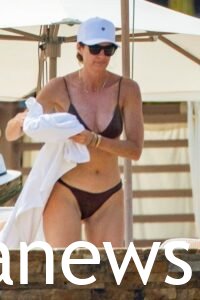 Erin Andrews in a black bikini