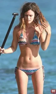 Rachel McAdams in a printed bikini