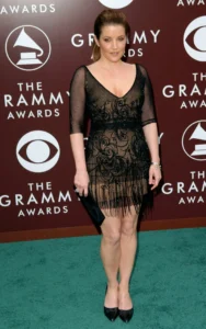 Lisa Marie Presley in black