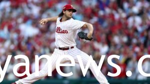 Aaron Nola playing baseball