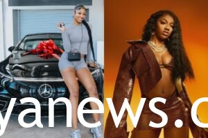 angel-reese-with-her-mercides-benz