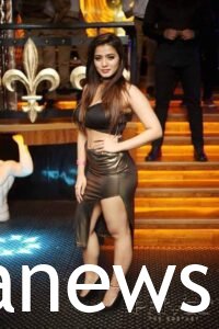 Kelika Sharma hot golden dress