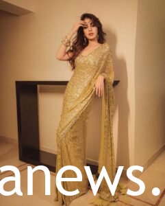 Rhea Chakraborty in an Indian outfit