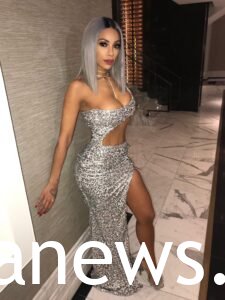 Erica Mena hot metallic dress