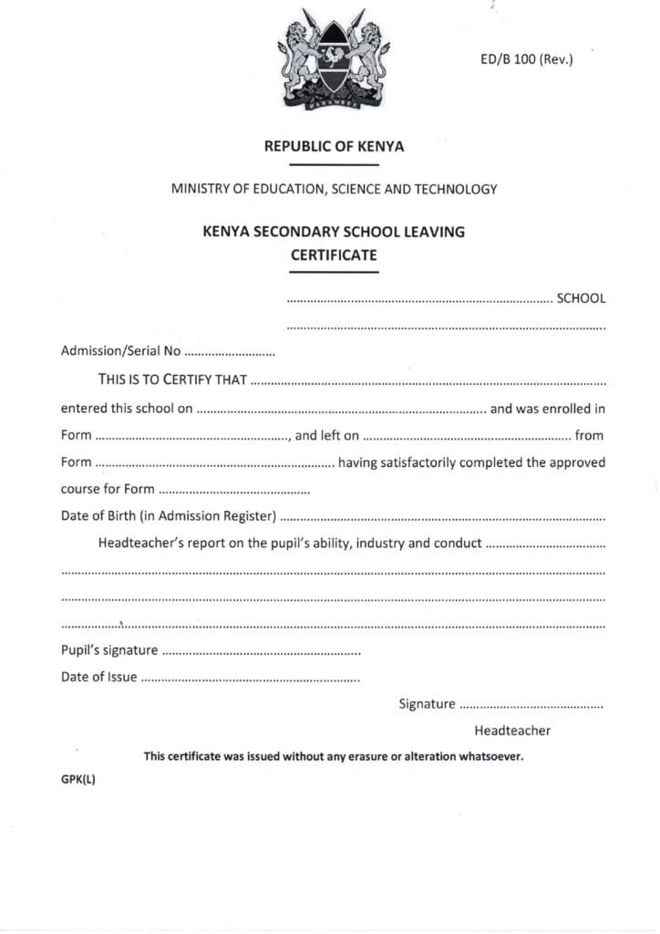 Leaving certificate High school