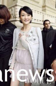 Zhou Xun bold white dress