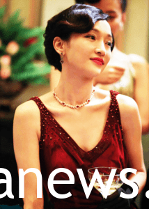 Zhou Xun hot red gown
