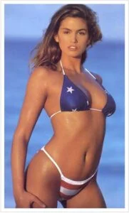Cindy Crawford Bikini: In a high waisted bikini