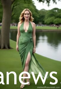 Kate Winslet Fashion cute in green 