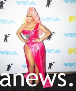 Nicki Minaj Nude Dresses high slit