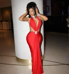 Twists And Curves! Cardi B in 7 Hottest Dresses of All Times 4 Twists And Curves! Cardi B in 7 Hottest Dresses of All Times hot curves in red dress by Cardi B Dress