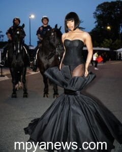 Megan The Stallion: on a black outfit