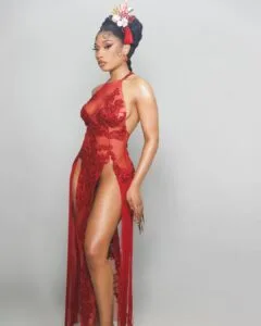 Thee Stallion Red Carpet:stunning in red